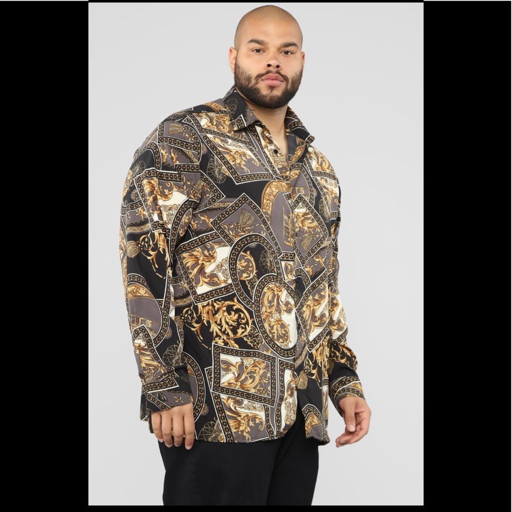 Fashion Nova Gold & Black Respect the Game Top